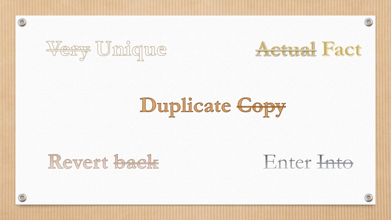 Avoid These 15 Common Redundancies In English Hooptale